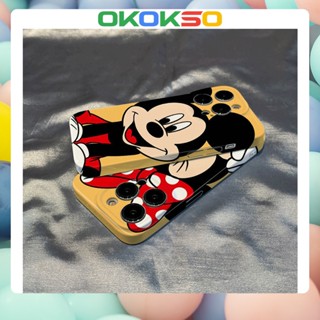 [OKOKSO] เคสโทรศัพท์มือถือนิ่ม กันกระแทก ลายการ์ตูนมิกกี้เมาส์หน้ายิ้ม สําหรับ OPPO Reno9 Reno8 Reno8T 5G Reno7pro reno6 7z 5 R17 A53 A9 2020 4Z 5G F11 A31 A15 A3SA78/a77