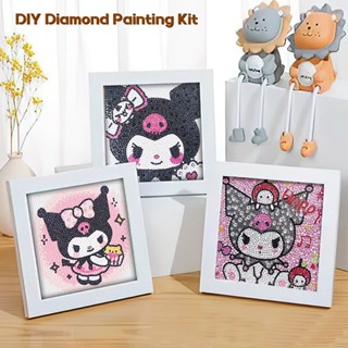 ภาพจิตรกรรม ปักครอสสติตช์ รูปการ์ตูน Sanrio Cinnamoroll Kuromi Mosaic ขนาด 18x18 ซม. สําหรับตกแต่งบ้าน