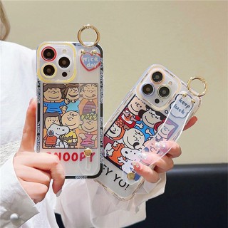 เคสโทรศัพท์มือถือแบบนิ่ม TPU ใส กันกระแทก ลายการ์ตูนสนูปปี้ พร้อมสายคล้องข้อมือ สําหรับ Huawei Y7A Y6P Nova y61 8i 10 9 SE 5T 3i 4e 7i Y9S Y9 Prime 2019 Play