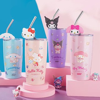 กระติกน้ําร้อน สเตนเลส 304 ลายอนิเมะ Kuromi Cinnamoroll Sanrios Melody Kawaii ขนาด 600 มล. แบบพกพา กันลวก