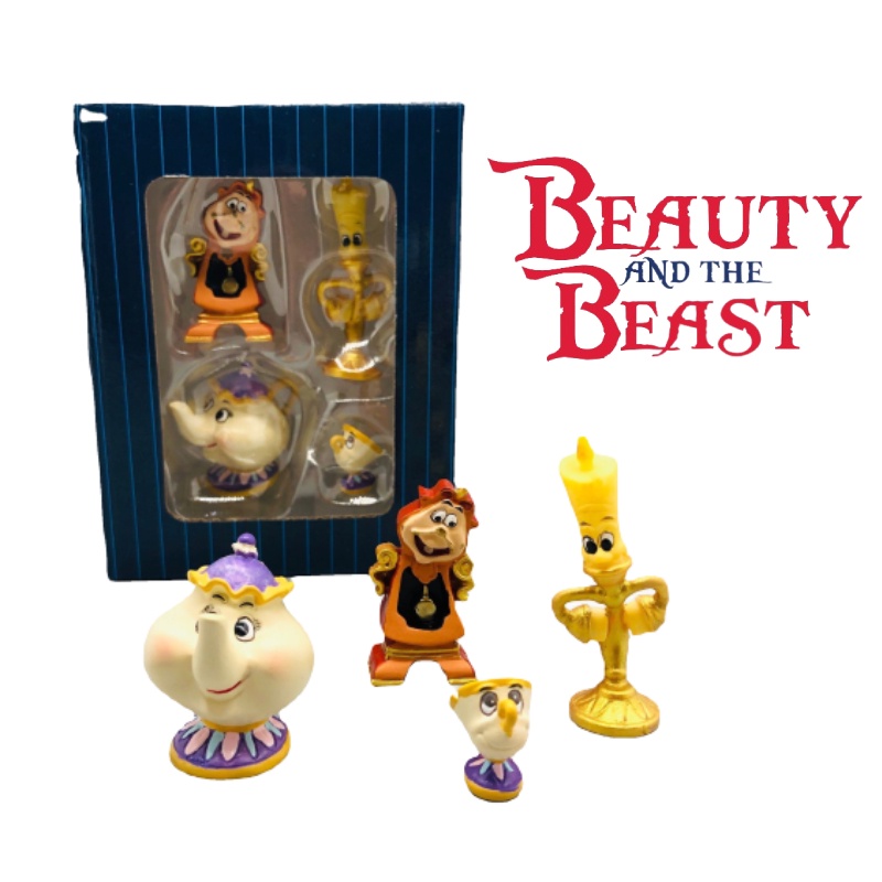 ฟิกเกอร์ Gorgeous Beauty And The Beast Cogsworth สําหรับสะสม กระถาง, ลัมไพร์, ชิป