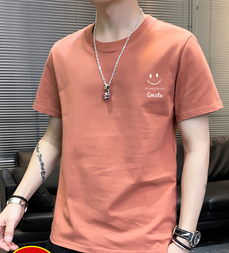 MENS T-SHIRT เสื้อยืดผ้าไหมน้ําแข็งสั้นสําหรับฤดูร้อนชายบาง Tendera ใหม่หนุ่มผ้าฝ้ายแท้ครึ่ง sleep