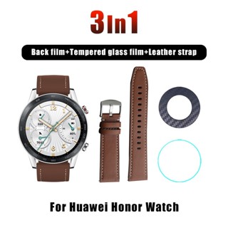 3in1 สายนาฬิกาข้อมือหนังแท้ แบบเปลี่ยน สําหรับ Huawei GT 3 GT3 Pro Watch3 Pro Bubs Honor G3 i Watch