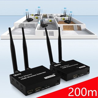 ตัวรับส่งสัญญาณวิดีโอ Wifi ไร้สาย 200M สามารถขยายสัญญาณ HDMI ไร้สาย 1 TX เป็น 1 2 3 4 RX สําหรับกล้อง DVD PC TV โปรเจคเตอร์