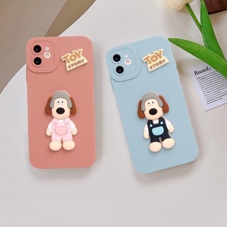 เคสโทรศัพท์มือถือ ซิลิโคนนิ่ม ป้องกัน ลายการ์ตูน TOY 3D สีพื้น สําหรับ iPhone 11 12 13 14 Pro MAX Plus Mini X XR XS MAX 6 S 7 8 Plus SE 2020 11Pro 12pro 13Pro