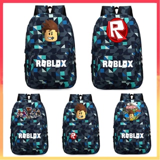 Roblox กระเป๋าเป้สะพายหลัง กระเป๋านักเรียน กระเป๋าถือ กระเป๋าหนังสือ สําหรับเด็กผู้ชาย