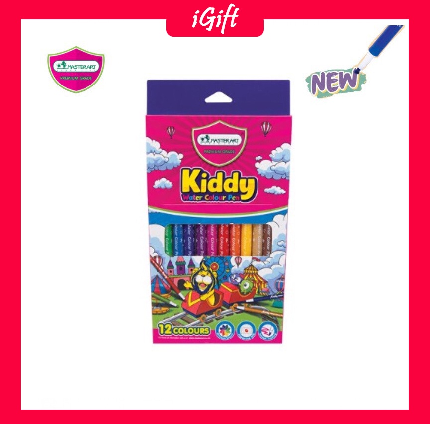 Master Art Kiddy 12 Colors Water Colour Pen/Magic Pen/Igift