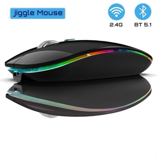 Jomaa RGB 2.4G+ เมาส์บลูทูธไร้สาย แบบชาร์จไฟได้ ออกแบบตามสรีรศาสตร์ สําหรับแล็ปท็อป คอมพิวเตอร์