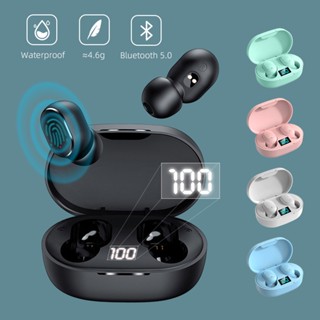 E6s หูฟังอินเอียร์ไร้สาย TWS บลูทูธ 5.0 เสียงสเตอริโอ พร้อมกล่องชาร์จ สําหรับ Samsung Huawei Xiaomi MI Yoga Fitness Gym ออกกําลังกาย โทรศัพท์มือถือ