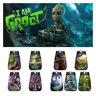 กระเป๋าเป้สะพายหลัง ลายการ์ตูน I Am Groot สวมใส่สบาย อินเทรนด์