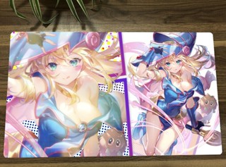 Yu-gi-oh! Duel Playmat Dark Magician Girl CCG TCG แผ่นรองการ์ดเกมเทรดดิ้ง ฟรีกระเป๋า