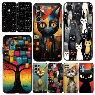 เคสโทรศัพท์มือถือ ซิลิโคนนิ่ม ปิดด้านหลัง ลายต้นไม้แมว สําหรับ Samsung Galaxy S20 FE S20 plus+Ultra 5G