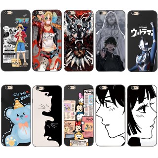 เคสโทรศัพท์มือถือ ซิลิโคนนุ่ม TPU ใส สีดํา สําหรับ iphone 4 4s 6 6s