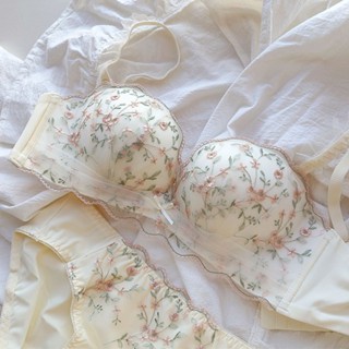 Pure Desire Lace ชุดชั้นในสตรีหน้าอกเล็ก ๆ รวบรวมบน Bra ต่อต้า