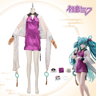 ชุดคอสเพลย์ Vocaloid Hatsune Miku ปีใหม่ 2023 ชุดกี่เพ้า วัสดุโพลีเอสเตอร์ น่ารัก สดใหม่