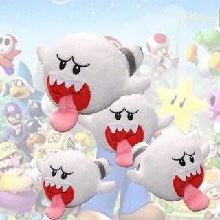 ของเล่นตุ๊กตานุ่ม รูปการ์ตูน Super Mario White Tongue Ghost น่ารัก ขนาด 26x10 ซม. สําหรับเด็ก