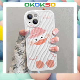 [OKOKSO] เคสมือถือ แบบนิ่ม ลายการ์ตูนเป็ด กันกระแทก สําหรับ OPPO Reno9 Reno8 Reno7pro reno6 7z 8T 5 R17 A53 A9 2020 F11 A31 A3S A78 A77