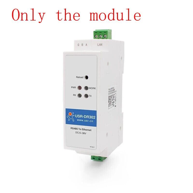 1/USR-DR301/302 DIN Rail Serial Server RS232/RS485 เป็นโมดูลพอร์ตอีเธอร์เน็ต