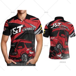 ✨✨เสื้อกีฬาแขนสั้น ผ้าเจอร์ซีย์ J&amp;T Express สําหรับผู้ชาย 2023 Zjy102 น้ําหนักเบา ระบายอากาศได้ดี