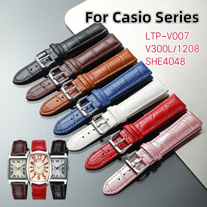 Yifilm สายนาฬิกาข้อมือหนัง สําหรับ Casio LTP-V007L MTP-1303 1375 LTP-V007L-7E1 1208 LTH-1060 4048