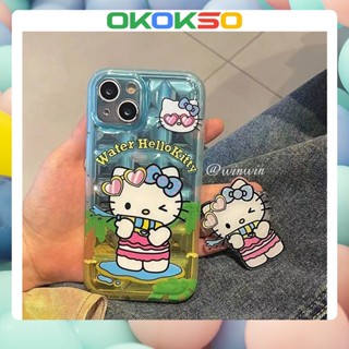 [OKOKSO] เคสโทรศัพท์มือถือนิ่ม กันกระแทก ลายการ์ตูนเฮลโลคิตตี สําหรับ OPPO Reno9 Reno8 Reno7pro reno6 7z 5 R17 A53 A9 2020 F11 A31 A78 A77