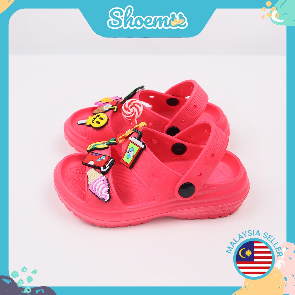 Shoemee Crocs Kids / รองเท้า Crocs สําหรับเด็ก / รองเท้าอุดตันเด็ก / รองเท้าเด็กอุดตัน / รองเท้า Unisex J2ELX-75C-J
