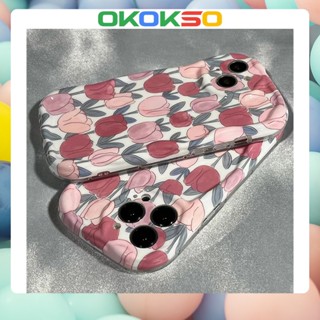 เคสมือถือ แบบนิ่ม ลายการ์ตูนดอกทิวลิป ขอบโค้ง กันกระแทก สําหรับ OPPO Reno9 Reno8 Reno7pro reno6 7z 8T 5 R17 A53 A9 2020 4Z 5G F11 A31 A3S A78 A77