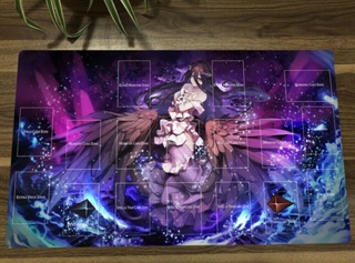 Overlord Yugioh Playmat Albedo CCG TCG แผ่นรองเมาส์เล่นเกม ลายการ์ตูนอนิเมะ สําหรับเด็กผู้หญิง