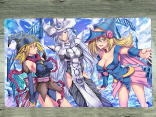 Duel Playmat TCG CCG Card Game Mat Gagaga Girl Dark Magician Girl Play Mat Bag Mouse Pad