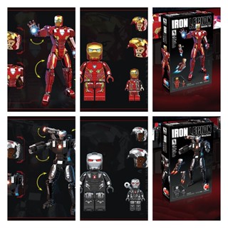 โมเดลตัวต่อ Iron Man And War Machine 789 และ 795 ของเล่นสําหรับเด็ก