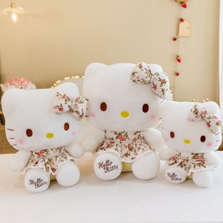 SANRIO หมอนตุ๊กตานุ่ม รูปการ์ตูนแมว และการ์ตูน Hello Kitty ขนาด 32-60 ซม. เหมาะกับของขวัญ สําหรับเด็กผู้หญิง