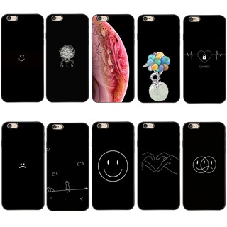 เคสโทรศัพท์มือถือ ซิลิโคนนุ่ม TPU ใส สีดํา สําหรับ iphone 4 4s 6 6s