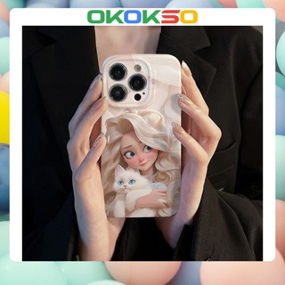 [OKOKSO] ใหม่ เคสโทรศัพท์มือถือคู่รัก กันหล่น ลายการ์ตูนเด็กผู้หญิงน่ารัก สําหรับ OPPO Reno9 Reno8 Reno7pro reno6 7z 5 R17 Model A9 2020 4Z 5G F11 A31 A15 A3S A77