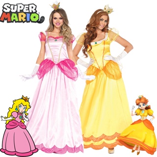 ชุดเดรสคอสเพลย์ Super Mario Princess Carnival เหมาะกับงานปาร์ตี้ฮาโลวีน สําหรับสุภาพสตรี