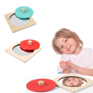 ของเล่นกระจกปริศนา Montessori ช่วยกระตุ้นการจดจําวัตถุ สําหรับเด็กทารก
