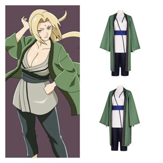 เครื่องแต่งกายคอสเพลย์ นินจา Tsunade โพลีเอสเตอร์ ของแท้ สําหรับการแสดงบนเวที