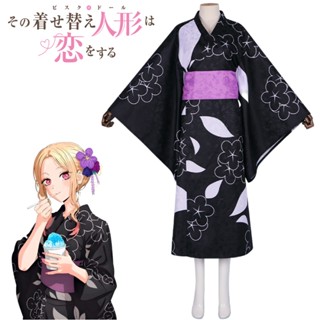 ชุดคอสเพลย์ อนิเมะ My Dress Up Darling Marin Kitagawa Kimono พร็อพสําหรับปาร์ตี้ฮาโลวีน