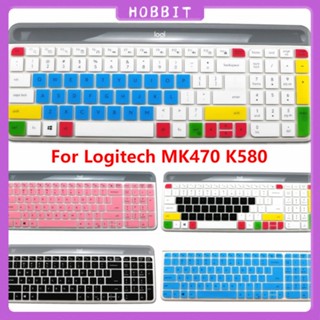 แผ่นซิลิโคนครอบคีย์บอร์ด แบบนิ่ม แบบบางพิเศษ สําหรับแล็ปท็อป Logitech MK470 K580