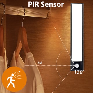 [อัพเกรดใหม่] โคมไฟกลางคืน LED ติดผนัง เซนเซอร์จับการเคลื่อนไหว บางมาก ชาร์จ USB ไร้สาย แบบพกพา สําหรับห้องครัว ตู้