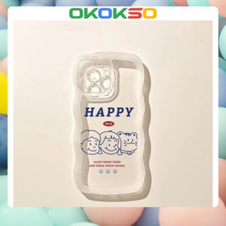 [Okkso] เคสโทรศัพท์มือถือนิ่ม กันกระแทก ลายการ์ตูนคู่รัก ขอบหยัก สําหรับ OPPO Reno8 Reno7pro reno6 5 R17