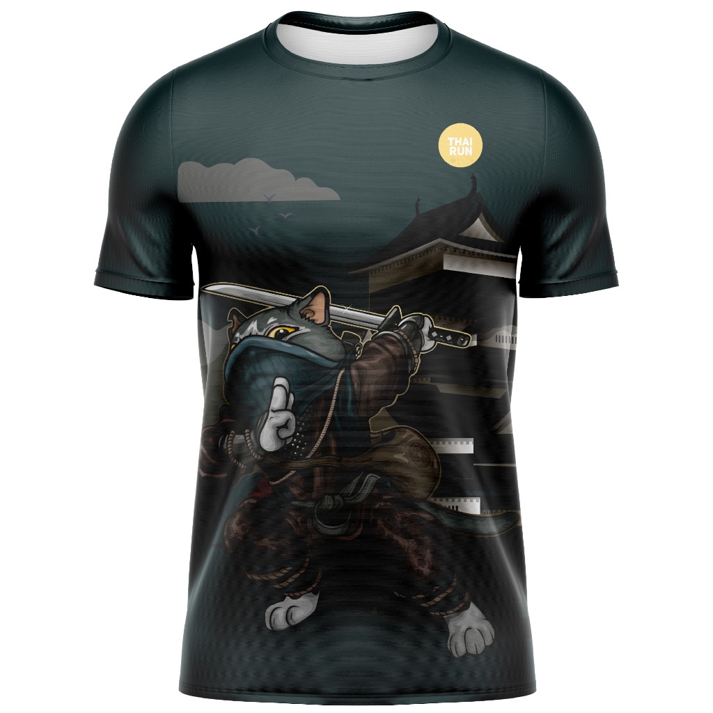 Thairun(ไทยรัน) เสื้อออกกำลังกาย เสื้อวิ่ง เสื้อกีฬา เสื้อ Thairun Ninja cat 2023