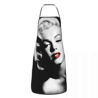 Marilyn Monroe ผ้ากันเปื้อน กันน้ํา สําหรับผู้ชาย ผู้หญิง เชฟโรงแรม ห้องครัว