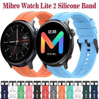 Mibro Lite 2 สายซิลิโคน สําหรับ Xiaomi Mibro Lite 2 Sport สายนาฬิกาข้อมือซิลิโคน สําหรับ Mibro watch Lite 2 Official Silicone Strap