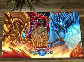 Yu-gi-oh! Ccg Playmat แผ่นรองเมาส์ ลายเทพเจ้าอียิปต์ TCG พร้อมกระเป๋า