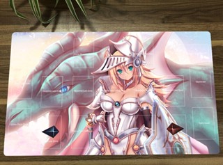 Yu-gi-oh! Playmat Dark Magician Girl the Dragon Knight TCG CCG แผ่นรองเกมการ์ด