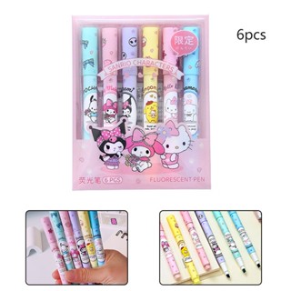 SANRIO ปากกาไฮไลท์ หัวเอียง ป้องกันดวงตา สีสันสดใส สําหรับนักเรียน