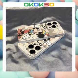 [OKOKSO] ใหม่ เคสโทรศัพท์มือถือคู่รัก กันหล่น ลายการ์ตูนมิกกี้เมาส์น่ารัก สําหรับ OPPO Reno9 Reno8 Reno7pro reno6 7z 5 R17 Model A9 2020 4Z 5G F11 A31 A15 A3S A77