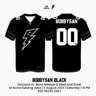 เสื้อกีฬาแขนสั้น ลายทีม Kovra &amp; Bobbysan Black Jersey 2023 ฟรีชื่อและตัวเลข