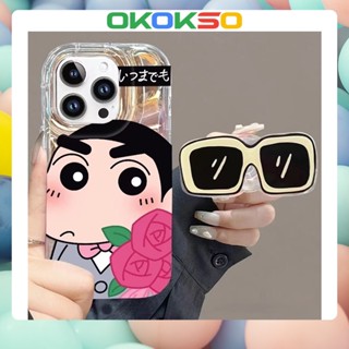 [OKOKSO] เคสโทรศัพท์มือถือนิ่ม กันกระแทก ลายการ์ตูนชินจัง สีโรส สําหรับ OPPO Reno9 Reno8 Reno7pro reno6 7z 5 R17 A53 A9 2020 F11 A31 A78 A77