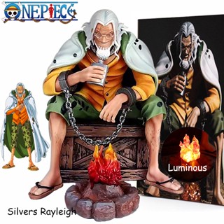 15cm โมเดลฟิกเกอร์ Pvc รูปการ์ตูนอนิเมะ One Piece Dark King Rayleigh Sitting Pose สําหรับสะสม